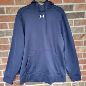 Under Armour Men's Navy Fleece Loose Fit  Hoodie EUC